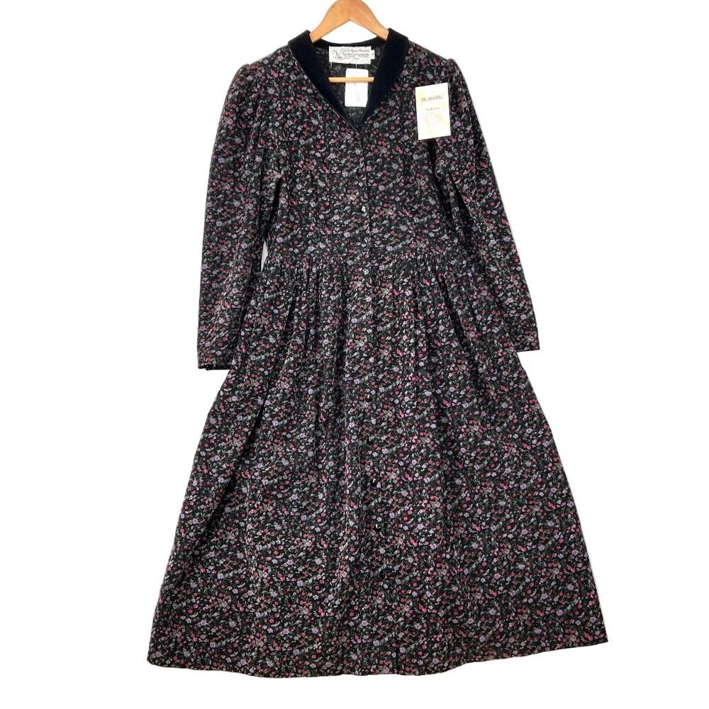 Vintage Vicki Lynn Bardon Suttle & Seawinds Corduroy Long Sleeves Dress